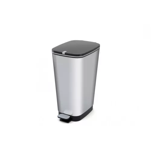 Curver Chic műanyag  pedálos szemetes 30L ezüst