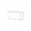 Keter RATTAN műanyag kerti tároló doboz 270L 117x45x57 cm Sötétbarna színű