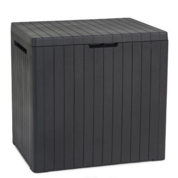  Keter Zárható CITY műanyag kerti tároló doboz 113 L Grafitszürke színű