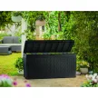 Keter RATTAN kerti tároló 270L 117x45x57cm Grafitszürke