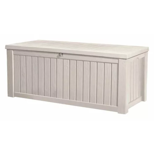 Keter ROCKWOOD kerti tároló 570L 155x72.4x64.4cm Krém