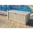 Keter ROCKWOOD kerti tároló 570L 155x72.4x64.4cm Krém