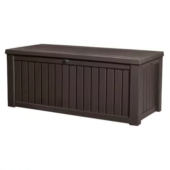   Keter ROCKWOOD műanyag kerti tároló 155x72,4x64,4 cm Sötétbarna színű