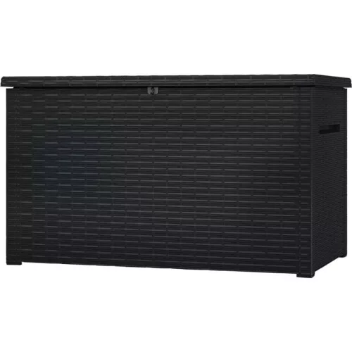 Keter Rattan mintás JAVA BOX kerti tároló 850L Antracit