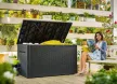 Keter Rattan mintázatú óriási JAVA BOX műanyag kerti tároló 850 L Sötétbarna színű