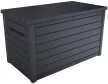 Keter Fahatású UV-álló óriási ONTARIO BOX műanyag kerti tároló 850 L Antracit-szürke színű