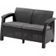 Corfu Love Seat 2 üléses kanapé 128x70x79 cm Grafitszürke színű