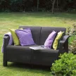 Corfu Love Seat 2 üléses kanapé 128x70x79 cm Grafitszürke színű
