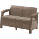 Corfu Love Seat 2 üléses kanapé 128x70x79 cm Cappuccino színű