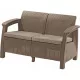 Corfu Love Seat 2 üléses kanapé 128x70x79 cm Cappuccino színű