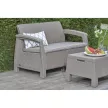 Corfu Love Seat 2 üléses kanapé 128x70x79 cm Cappuccino színű