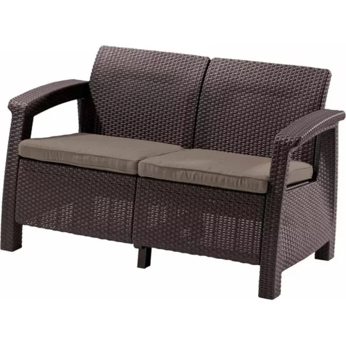 Corfu Love Seat 2 üléses kanapé 128x70x79 cm Sötétbarna színű