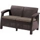 Corfu Love Seat 2 üléses kanapé 128x70x79 cm Sötétbarna színű