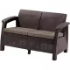 Corfu Love Seat 2 üléses kanapé 128x70x79 cm Sötétbarna színű