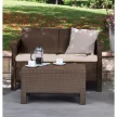 Corfu Love Seat 2 üléses kanapé 128x70x79 cm Sötétbarna színű