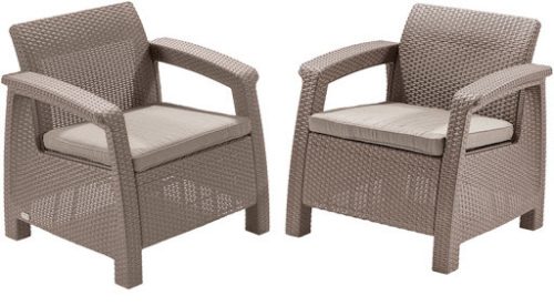 Corfu duo fotel szett (2db) 75x70x79 cm Cappuccino színű