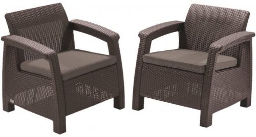 Corfu duo fotel szett (2db) 75x70x79 cm Sötétbarna színű