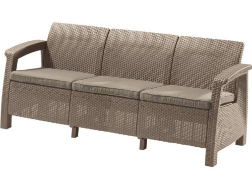 Corfu Love Seat Max 3 üléses kanapé 182x70x79 cm Cappuccino színű