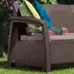 Corfu Love Seat Max 3 üléses kanapé 182x70x79 cm Sötétbarna színű