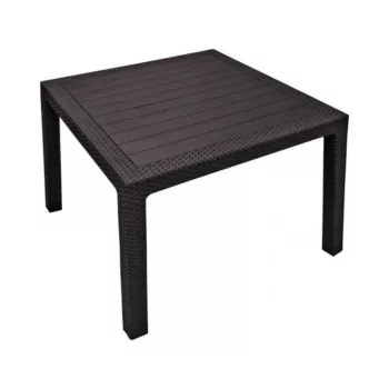   Keter Melody műrattan kerti asztal 95x95x74,5cm sötétbarna