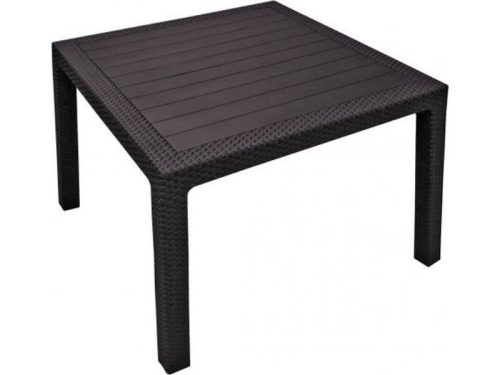 Melody műrattan kerti asztal 95x95x74,5cm sötétbarna