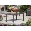 Keter Melody műrattan kerti asztal 160,5x94,5x74,5cm grafitszürke