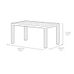 Keter Melody műrattan kerti asztal 160,5x94,5x74,5cm grafitszürke