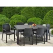 Keter Melody műrattan kerti asztal 160,5x94,5x74,5cm grafitszürke