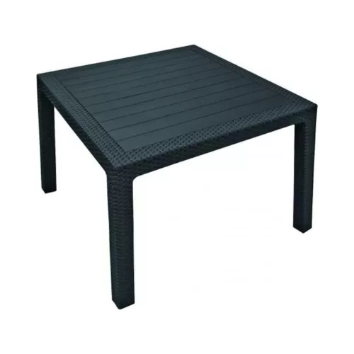Keter Melody műrattan kerti asztal 95x95x74,5cm grafitszürke