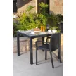 Keter Melody műrattan kerti asztal 95x95x74,5cm grafitszürke