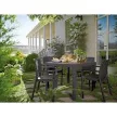 Keter Melody műrattan kerti asztal 95x95x74,5cm grafitszürke