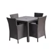Keter Melody műrattan kerti asztal 95x95x74,5cm grafitszürke