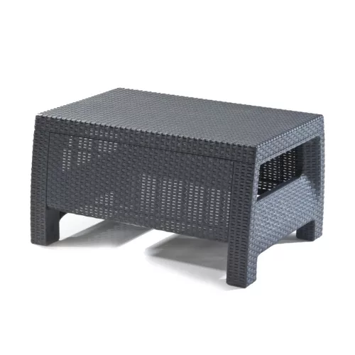 CORFU KERTI ASZTAL grafit 77x57x42 cm