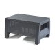 CORFU KERTI ASZTAL grafit 77x57x42 cm