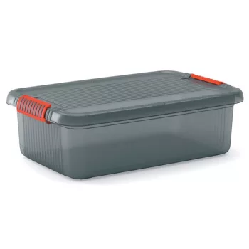   Curver K Latch műanyag tárolódoboz 28L szürke 59x39x18 cm