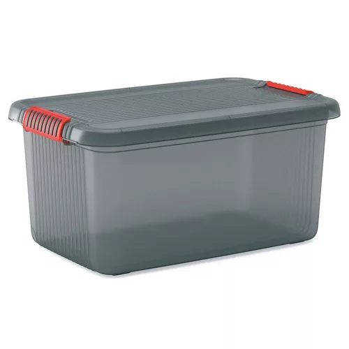 Curver K Latch műanyag tárolódoboz 43L szürke 59x39x28 cm