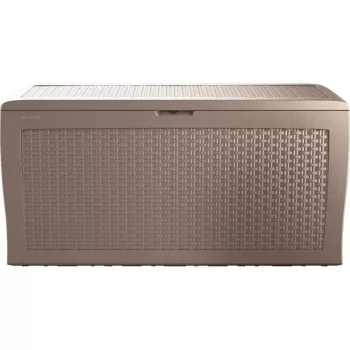   Keter RATTAN műanyag kerti tároló doboz 270L 117x45x57 cm Cappuccino színű