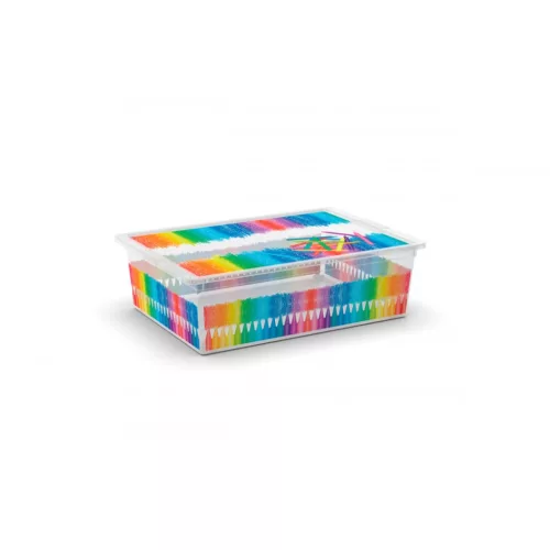 Curver C box tárolódoboz L Colours Arty 27L 55x39x17cm