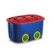Funny box műanyag játéktároló kék/piros 46L 58x39x32cm
