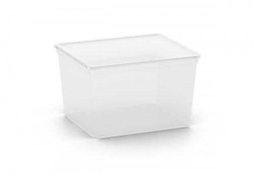 C box tárolódoboz Cube transzparens 27L 40x34x25cm