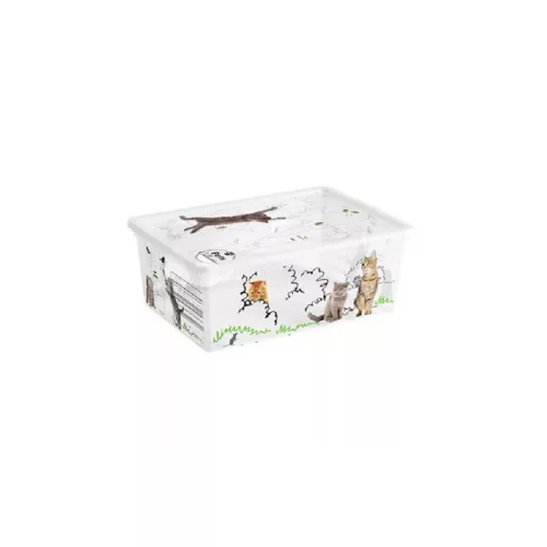 Curver C box tárolódoboz  S Pet 11L cicás 37x26x14cm