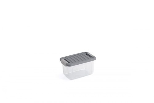 Curver W box tárolódoboz  S transzparens/szürke 15L 38x25x23cm szürke tetős