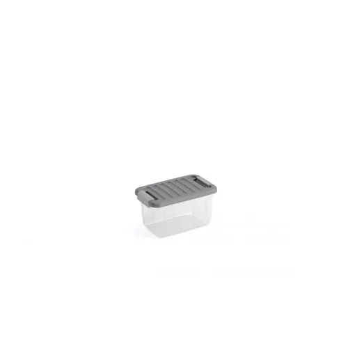 Curver W box tárolódoboz S transzparens/szürke 15L