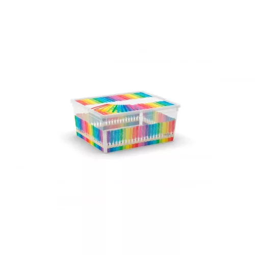 Curver C box tárolódoboz M 18L Colours Arty 40x34x17
