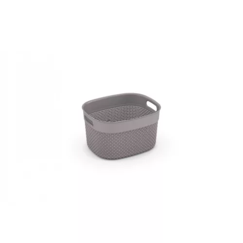 Curver Filo S műanyag tárolókosár 6l 27x22x15 cm sötétszürke
