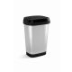 Curver Dual Steel műanyag billenőfedeles szemetes 50L acél hatású