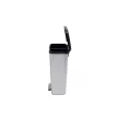 Curver Duo pedálos szemetes 50L 23+23L, acél hatású