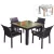 Bahar üveglapos asztal 90x90cm, barna