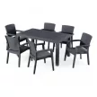 Rattan asztal 150x90cm antracit
