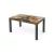 Rattan asztal barna, színesüveg, 150x90cm